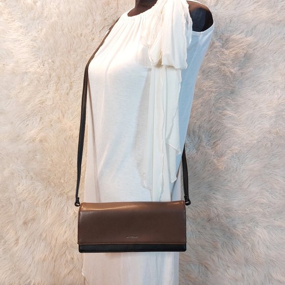 Mat & Nat Women's Brown Long Wallet Crossbody Bag - Picture 1 of 14